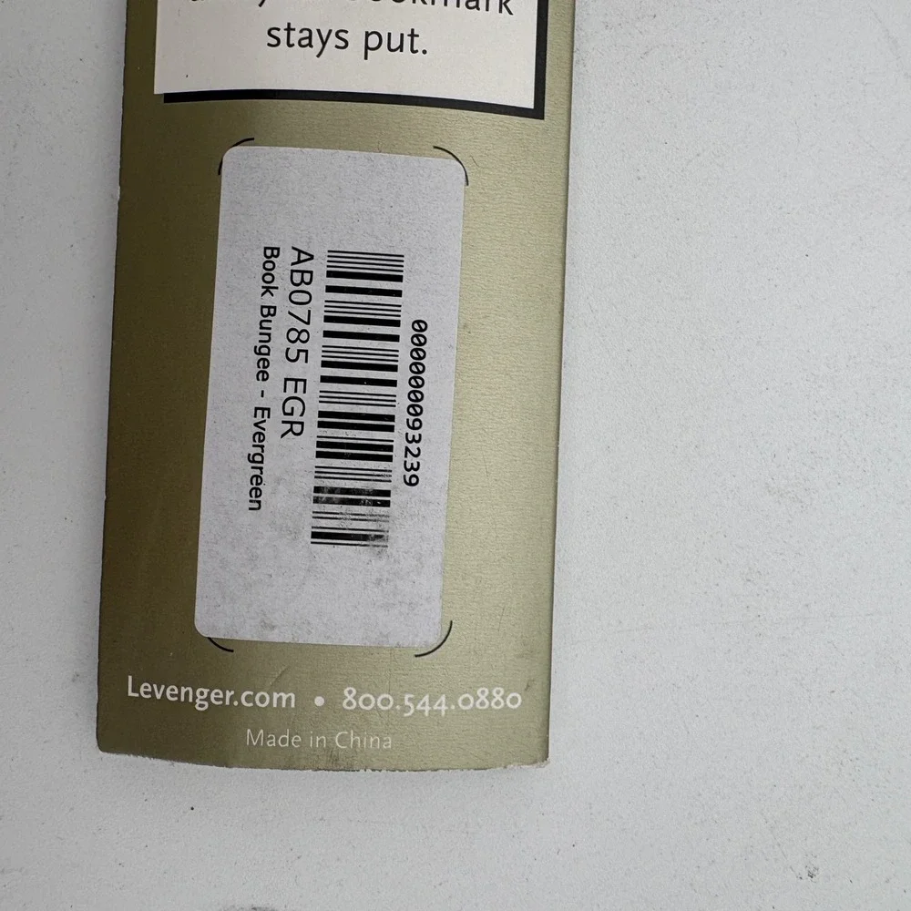 Levenger Book Bungee Evergreen Elastic Bookmark Readers Tools AB0785 EGR New